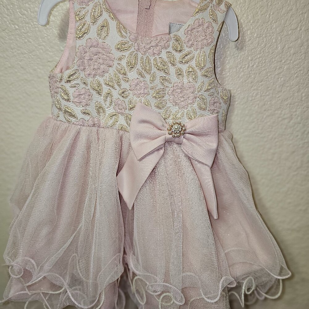 Blush pink baby girl dress (6-9 months)